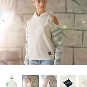 Stylish Cream and Blue Striped Men's Sweater